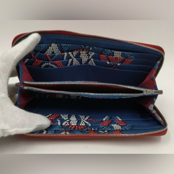 HERMES Red Long Zippy Leather Wallet | EUC - Picture 4 of 8